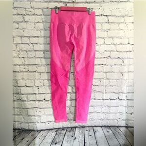 Neon pink leggings. Size L